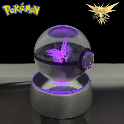 3D Pokémon Crystal Ball Night Light