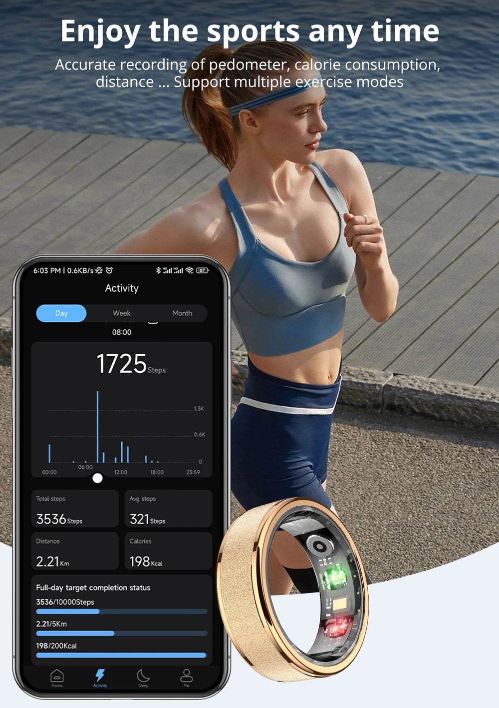 COLMI R10 Smart Ring with Charging Case – Sleek Health & Sleep Tracker for Men & Women