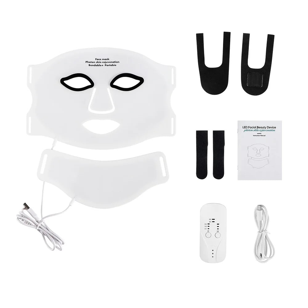 7-Color Wireless LED Face + Neck Mask