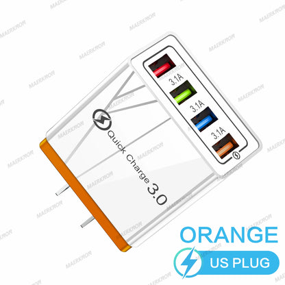 4-Port USB Fast Charger – Quick Charge 3.0 for All Devices