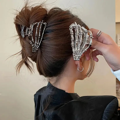 Retro Skeleton Hand Hair Claw
