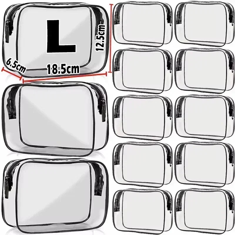 ClearGlow Transparent Travel Makeup Bag
