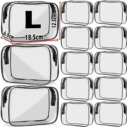 ClearGlow Transparent Travel Makeup Bag