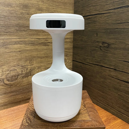 Anti-Gravity Water Drop Humidifier with Time Display