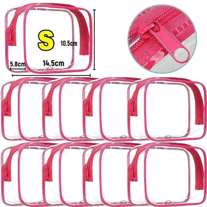 ClearGlow Transparent Travel Makeup Bag