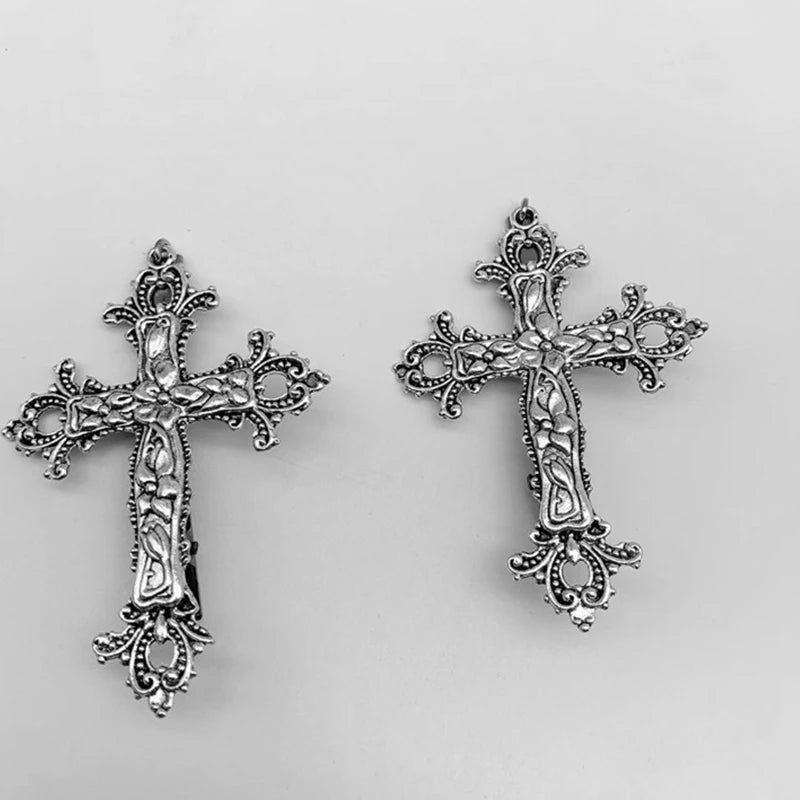 Punk Cross Skull Hair Clips - Halloween Special
