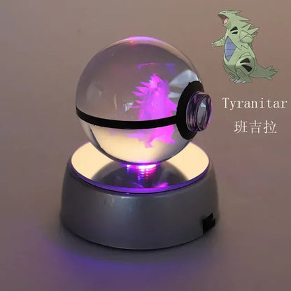 3D Pokémon Crystal Ball with LED Base