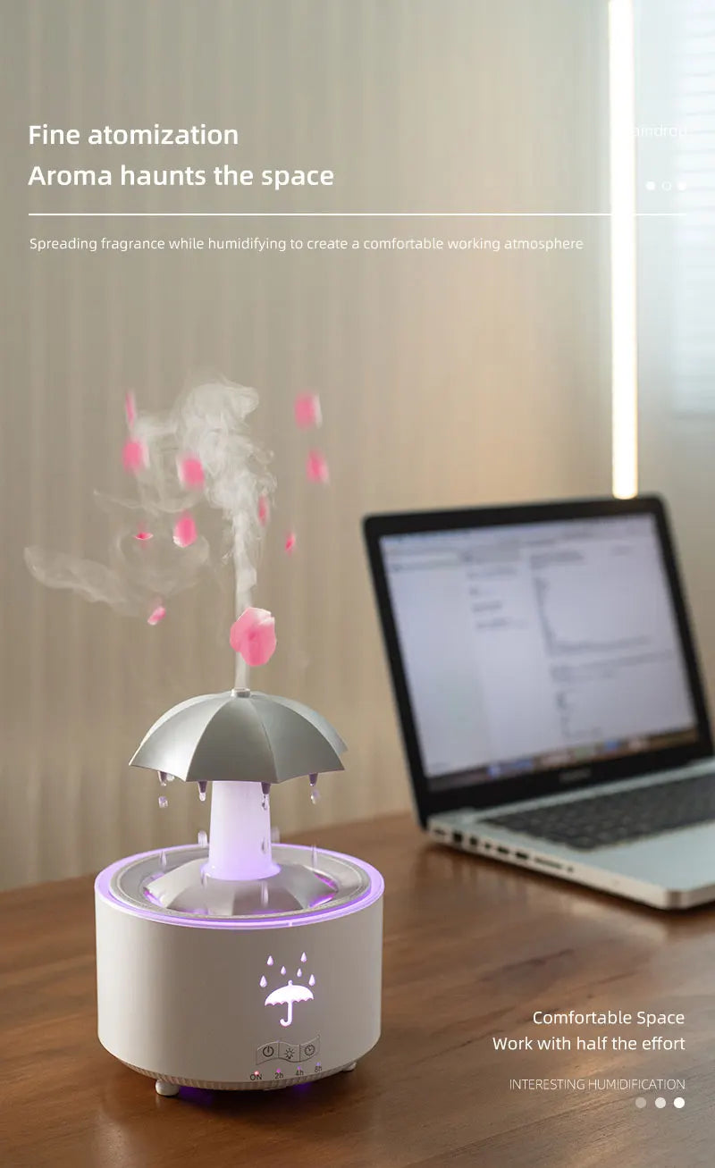 CloudRain Mist Diffuser – Raindrop Humidifier