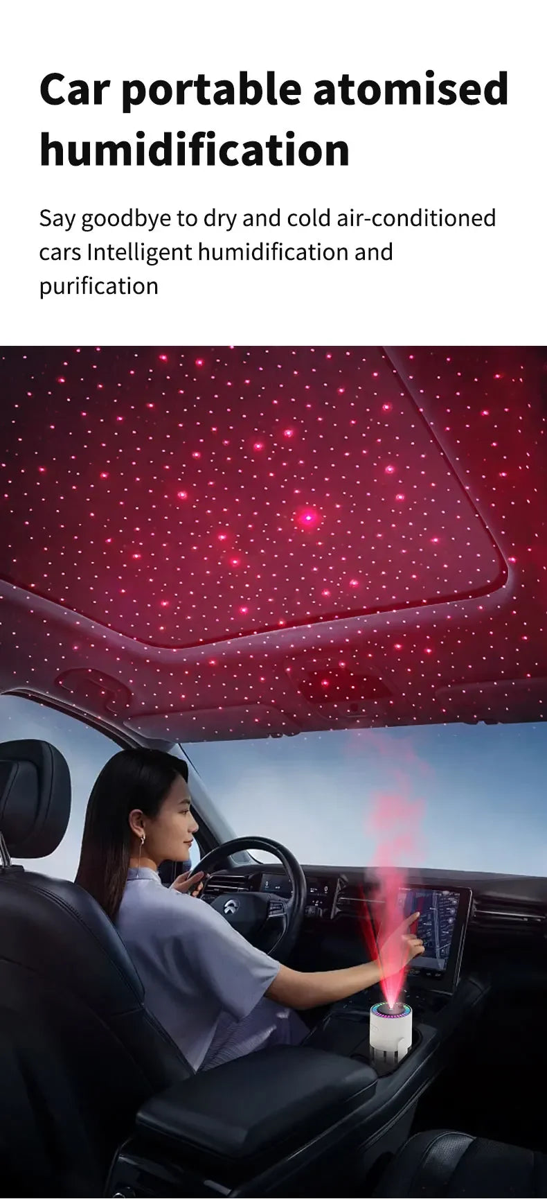 280ml Adjustable Mist Humidifier with Star Projection