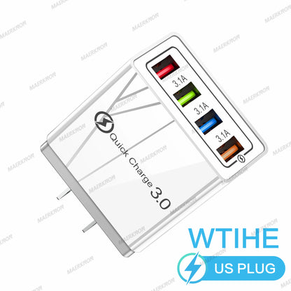 4-Port USB Fast Charger – Quick Charge 3.0 for All Devices