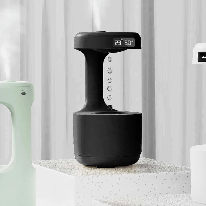 Anti-Gravity Humidifier with LED Clock