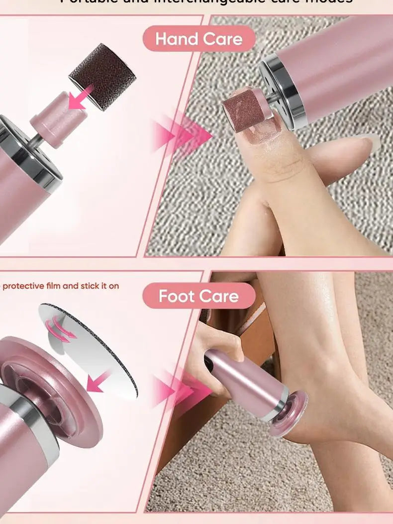 2-in-1 Electric Foot & Nail File – Rechargeable Callus Remover & Nail Polisher