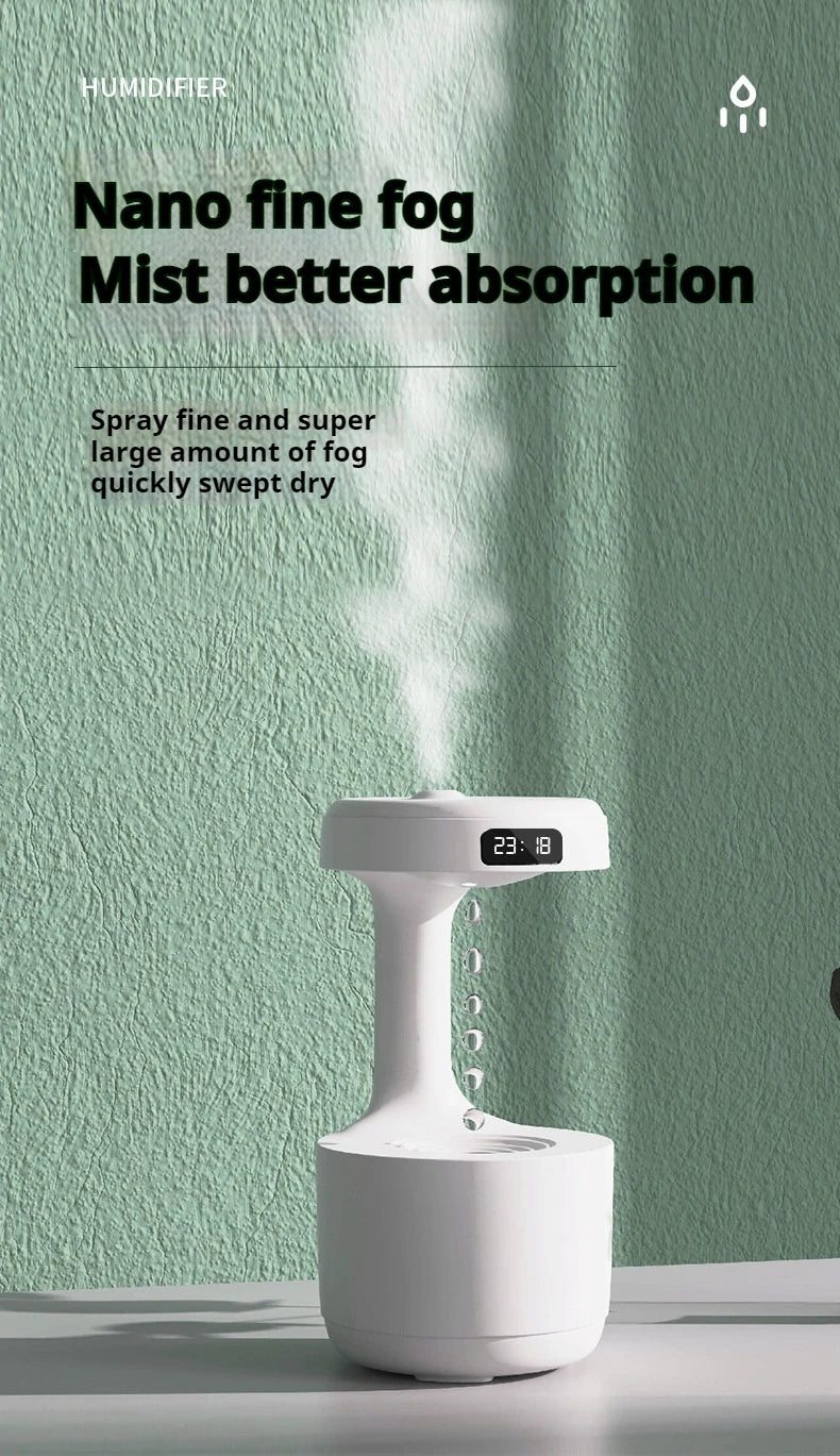 Anti-Gravity Humidifier with LED Clock