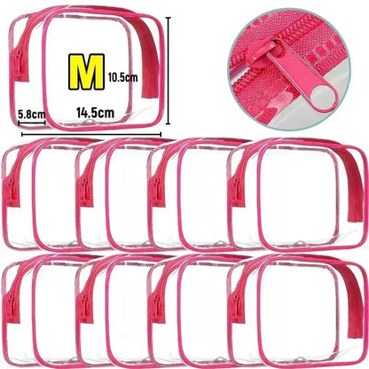 ClearGlow Transparent Travel Makeup Bag