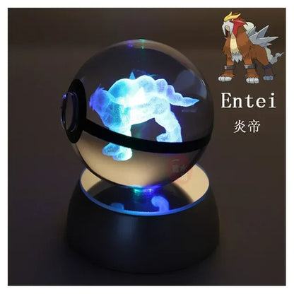 3D Pokémon Crystal Ball with LED Base