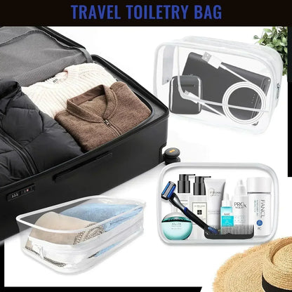 ClearGlow Transparent Travel Makeup Bag