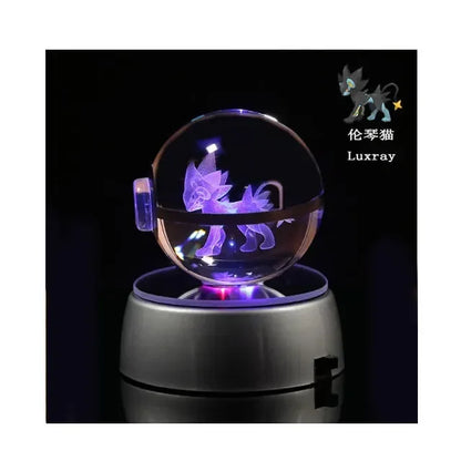 3D Pokémon Crystal Ball with LED Base
