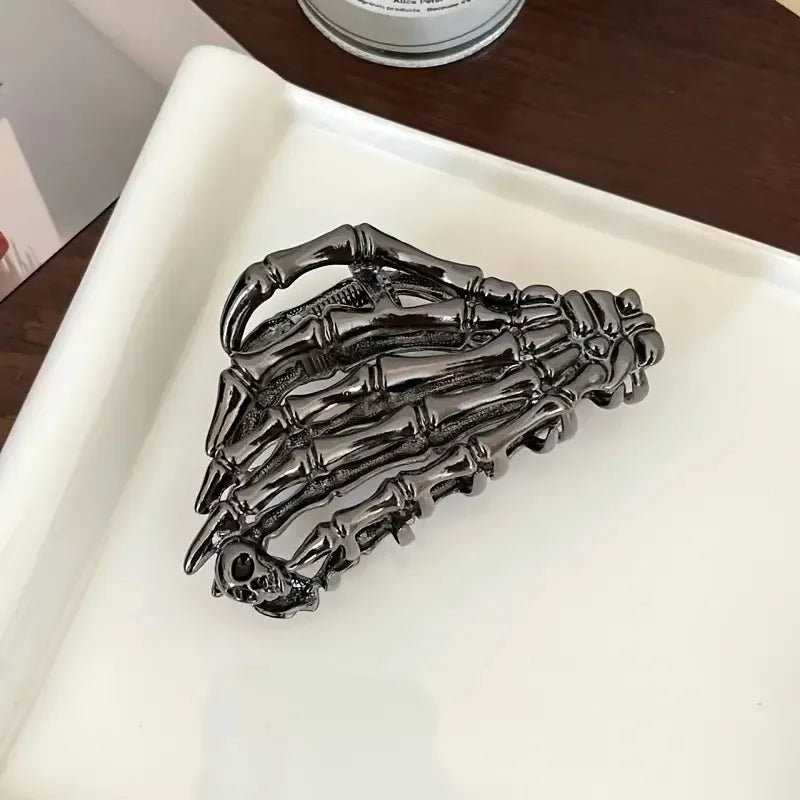 Retro Skeleton Hand Hair Claw