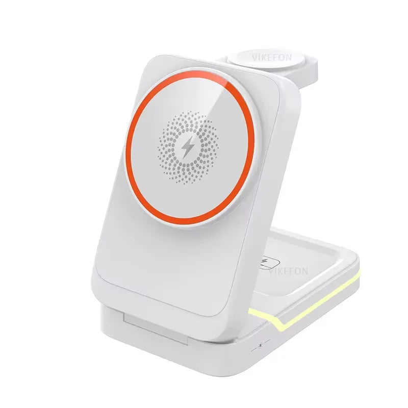 3-in-1 Magnetic Foldable Wireless Charger – Fast Charging for iPhone, Watch & AirPods
