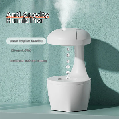 Anti-Gravity Water Drop Humidifier with Time Display