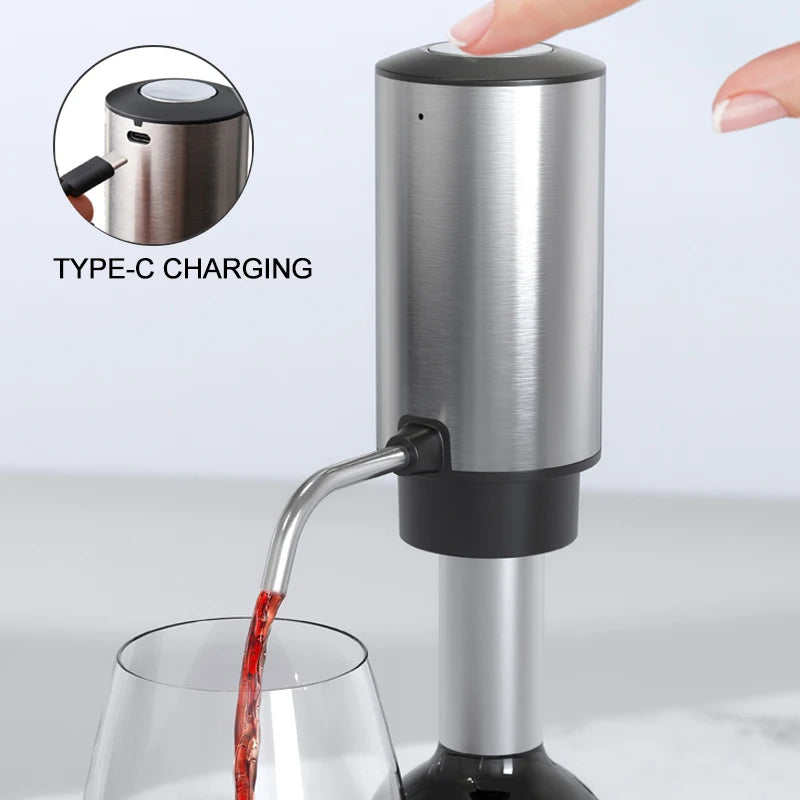 4-in-1 USB Rechargeable Wine Opener Set