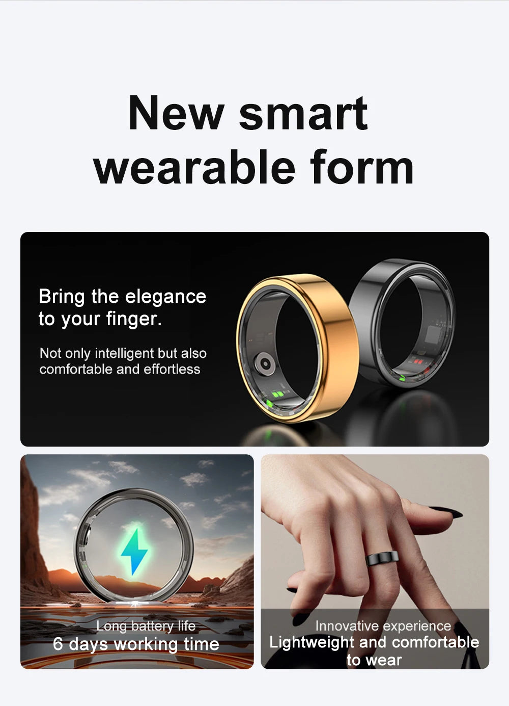 COLMI R02 Smart Ring – Military-Grade Titanium, 24/7 Health Monitoring, IP68 Waterproof