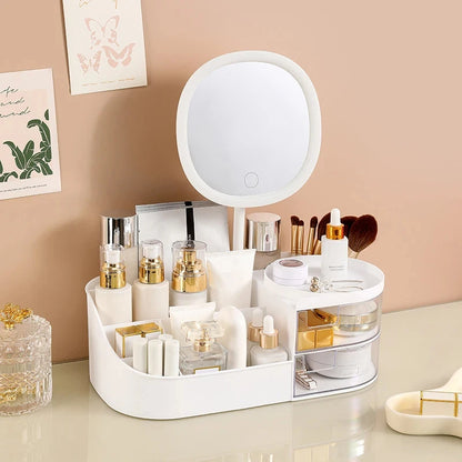 All-in-One Vanity Organizer with Drawers & Mirror