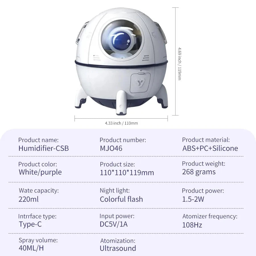 Space Capsule USB Humidifier