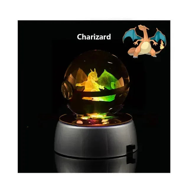 3D Pokémon Crystal Ball with LED Base