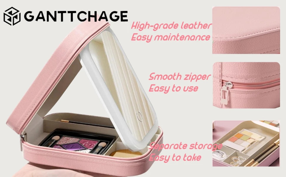 Mini LED Mirror Makeup Case