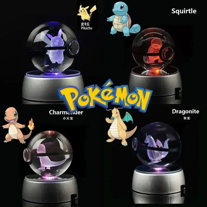 3D Pokémon Crystal Ball with LED Base