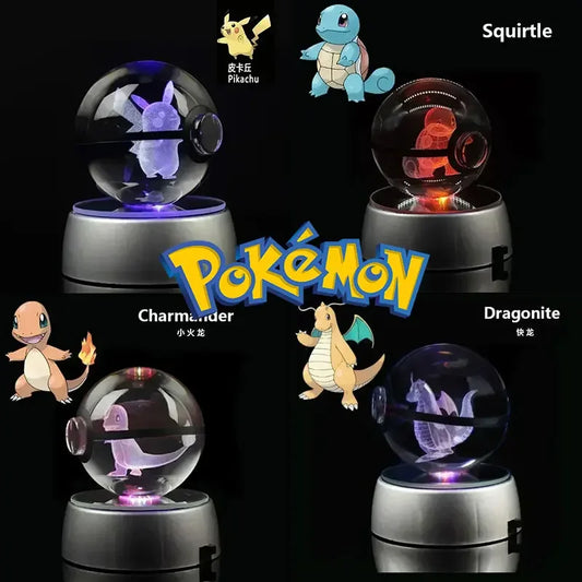3D Pokémon Crystal Ball with LED Base