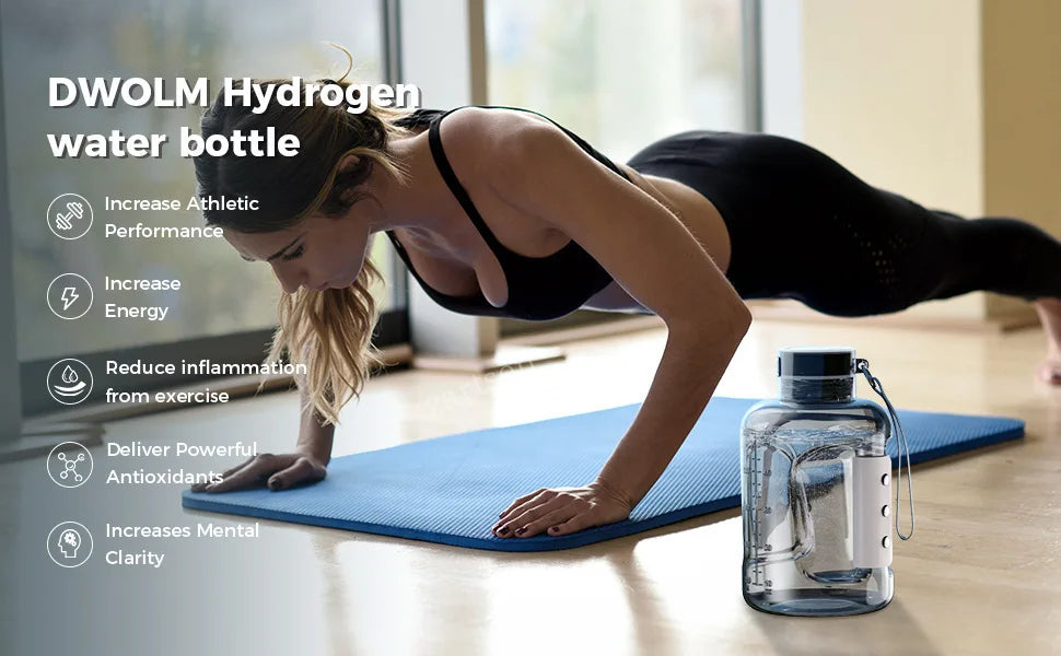 Hydrogen Glow 1.5L Hydrogen Water Bottle – Energize, Detox & Hydrate Anywhere!