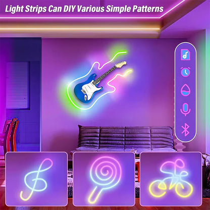 RGBIC Neon USB LED Strip Light – Multi-Color Glow with App + Remote