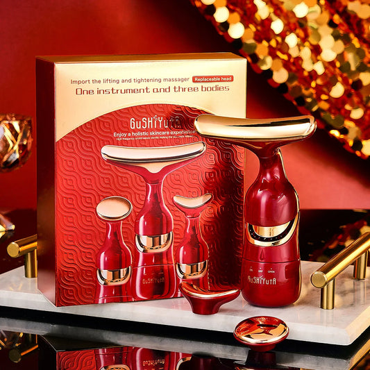 Microcurrent Facial Massager 3-in-1 — Lift & Firm Face, Neck & Eyes