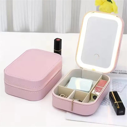 Mini LED Mirror Makeup Case