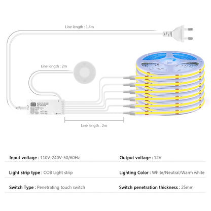 Invisible Touch LED Strip Light