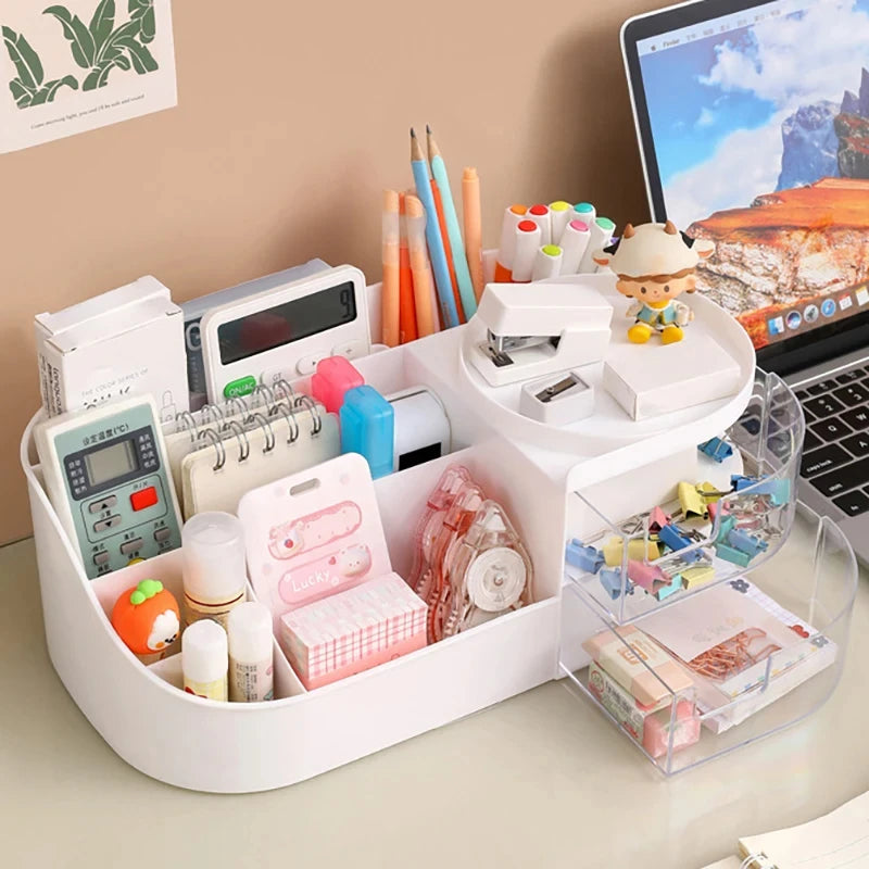 All-in-One Vanity Organizer with Drawers & Mirror