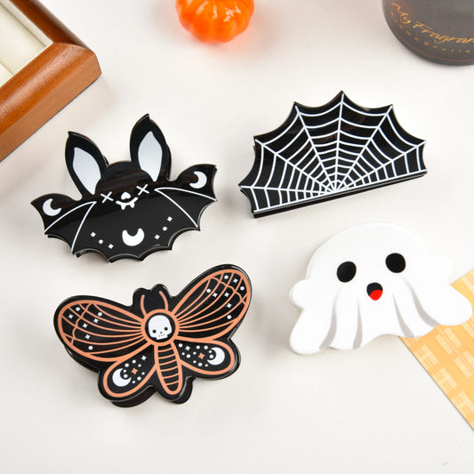 Ghost Bat Skull Hair Claw – Spooky-Cute Halloween Clip