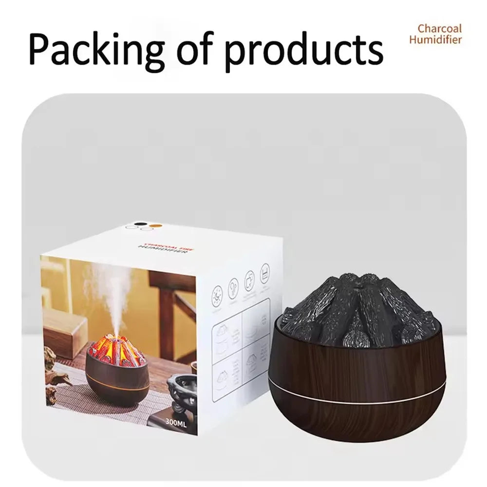 FlameGlow Charcoal Mist Humidifier