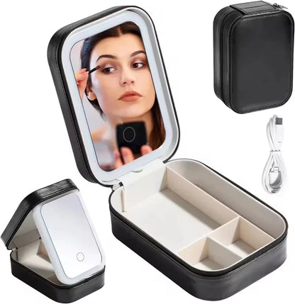 Mini LED Mirror Makeup Case