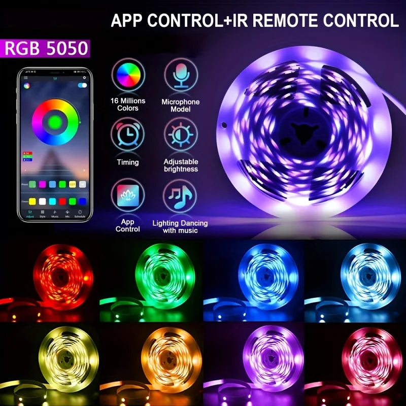 40M RGB LED Strip Lights with App & Remote