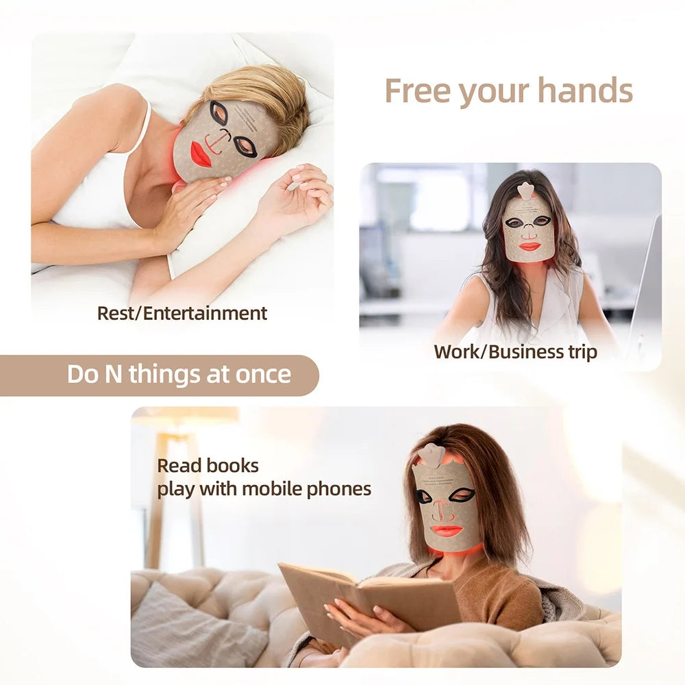 7-Color LED Face Mask – Wireless Red Light Therapy for Glowing & Youthful Skin