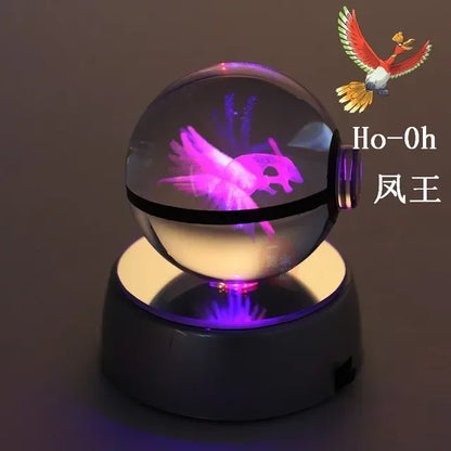 3D Pokémon Crystal Ball with LED Base