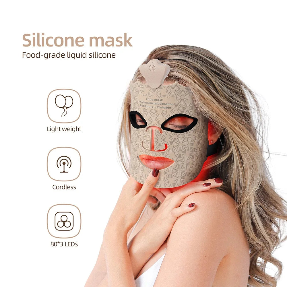 7-Color LED Face Mask – Wireless Red Light Therapy for Glowing & Youthful Skin