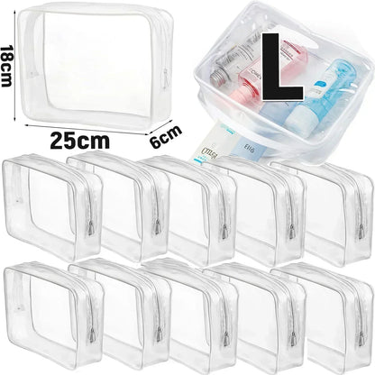 ClearGlow Transparent Travel Makeup Bag