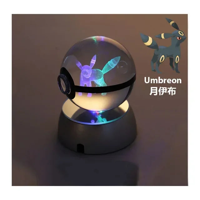 3D Pokémon Crystal Ball with LED Base