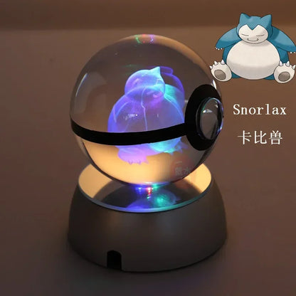 3D Pokémon Crystal Ball with LED Base