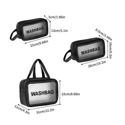 3-in-1 Transparent Travel Makeup Bags