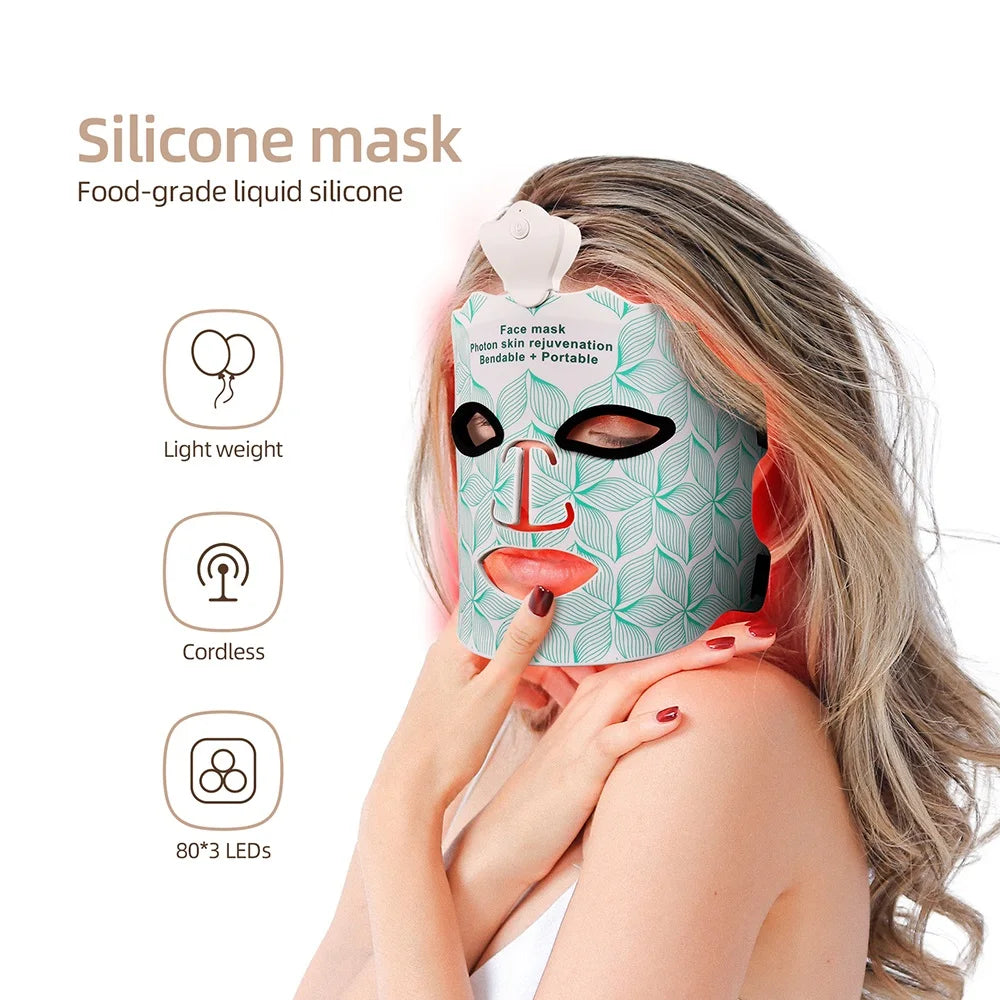 7-Color LED Face Mask – Wireless Red Light Therapy for Glowing & Youthful Skin
